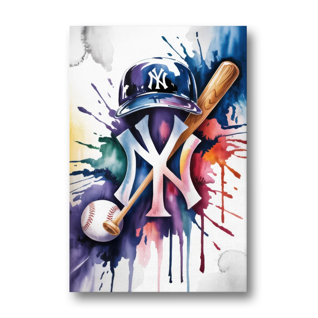 New York Yankees Emblem - Canvas Wall Art - Front