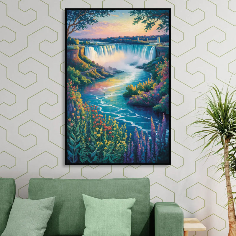 Niagara Botanical Gardens Sitting Room - Black Canvas Wall Art