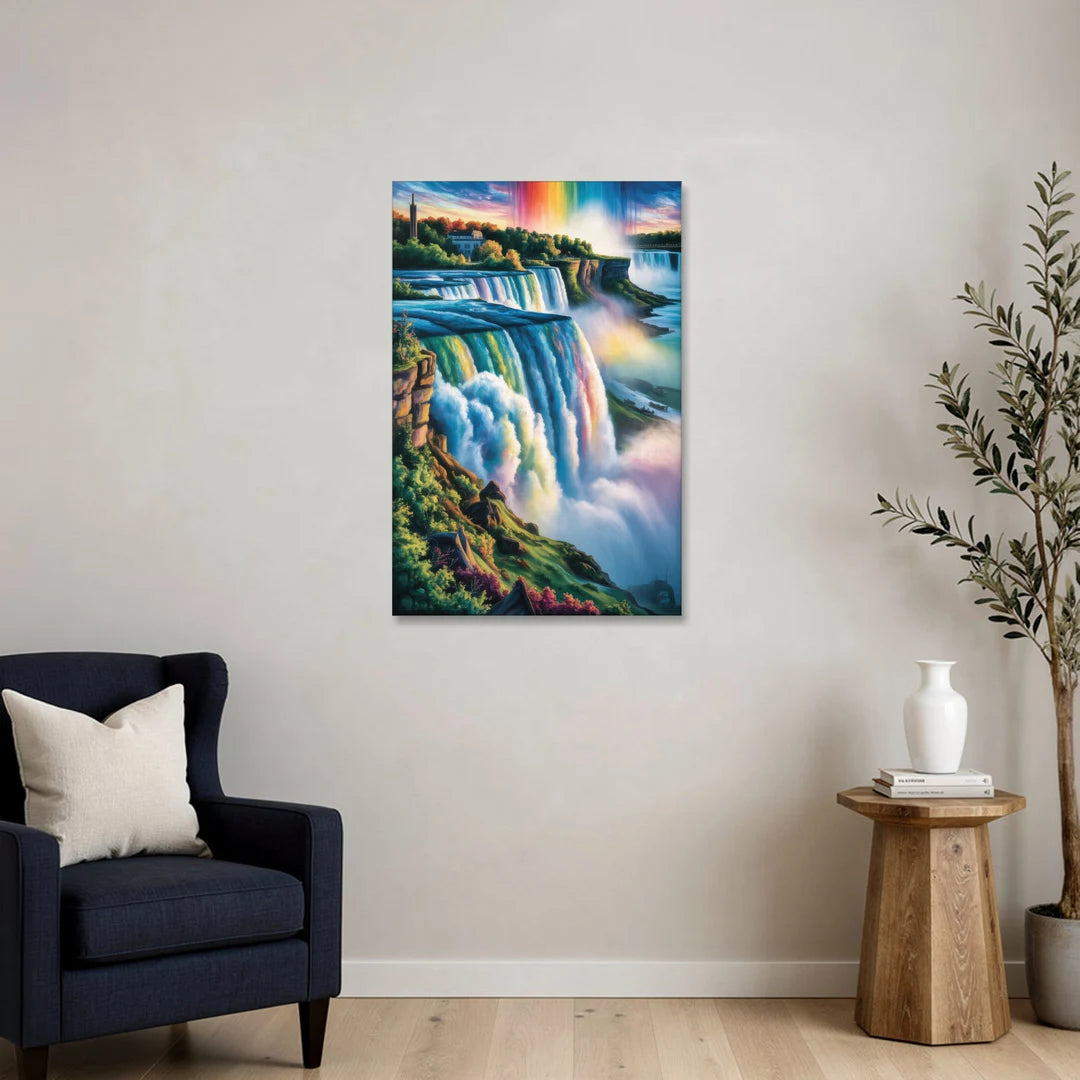 Niagara Falls Close Up - Canvas Wall Art - Sofa - 24x36