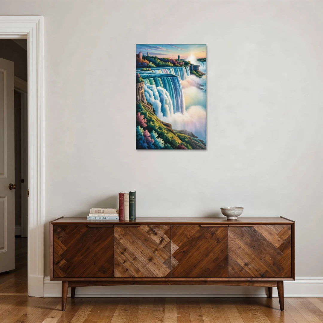 Niagara Falls Color Burst - Canvas Wall Art - Coffee Table - 24x36