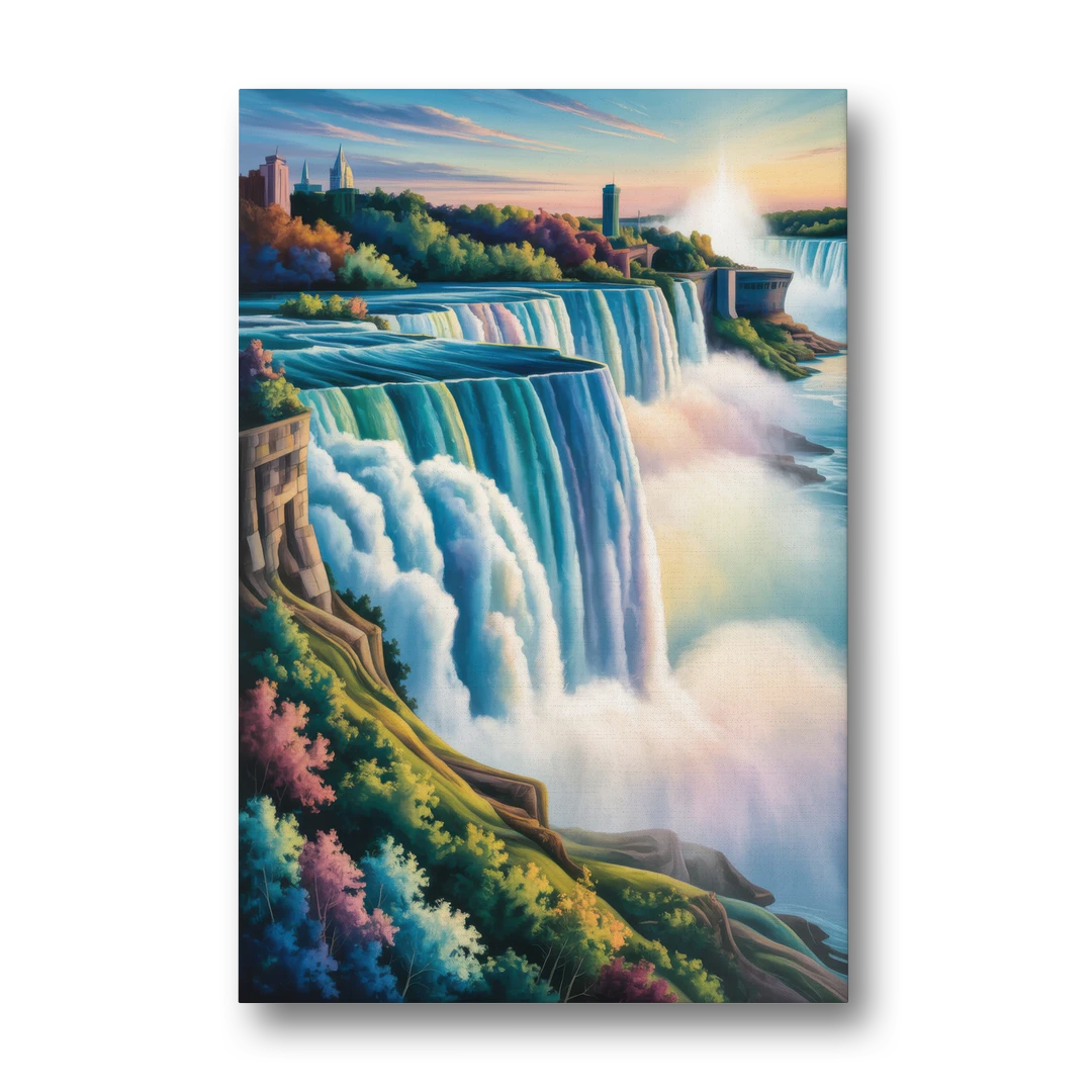 Niagara Falls Color Burst - Canvas Wall Art - Front