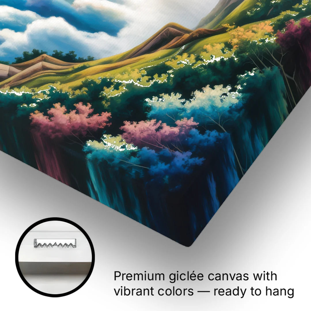Niagara Falls Color Burst - Canvas Wall Art - Gallery Wrap Corner