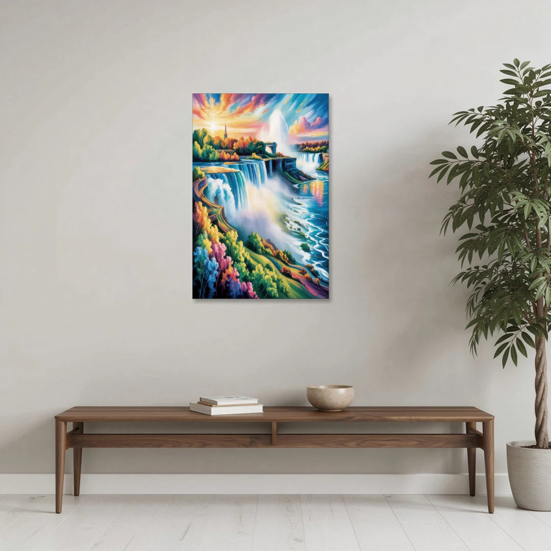 Niagara Falls Panorama - Canvas Wall Art - Coffee Table - 24x36
