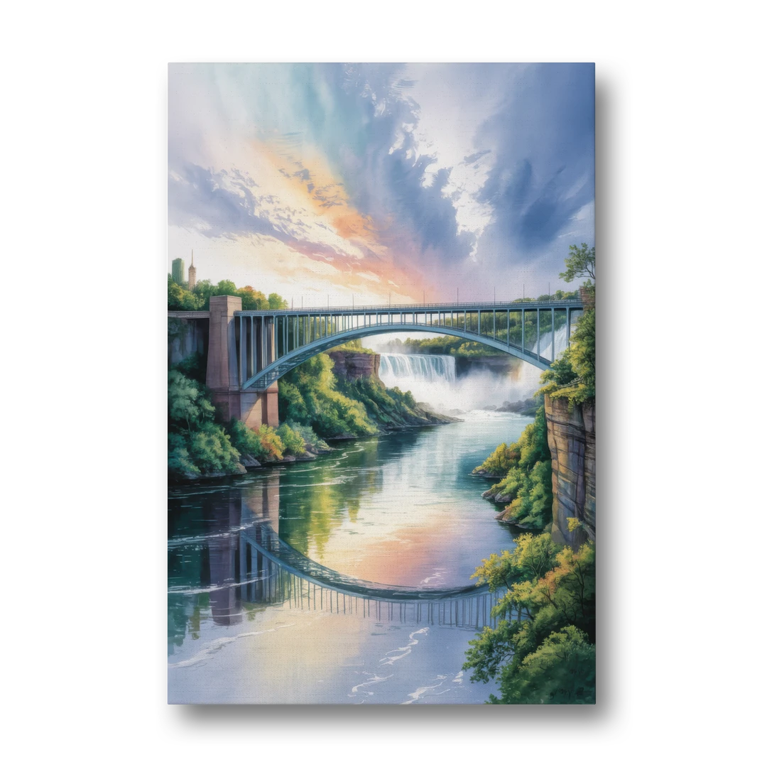 Niagara Falls Rainbow Bridge - Canvas Wall Art - Front
