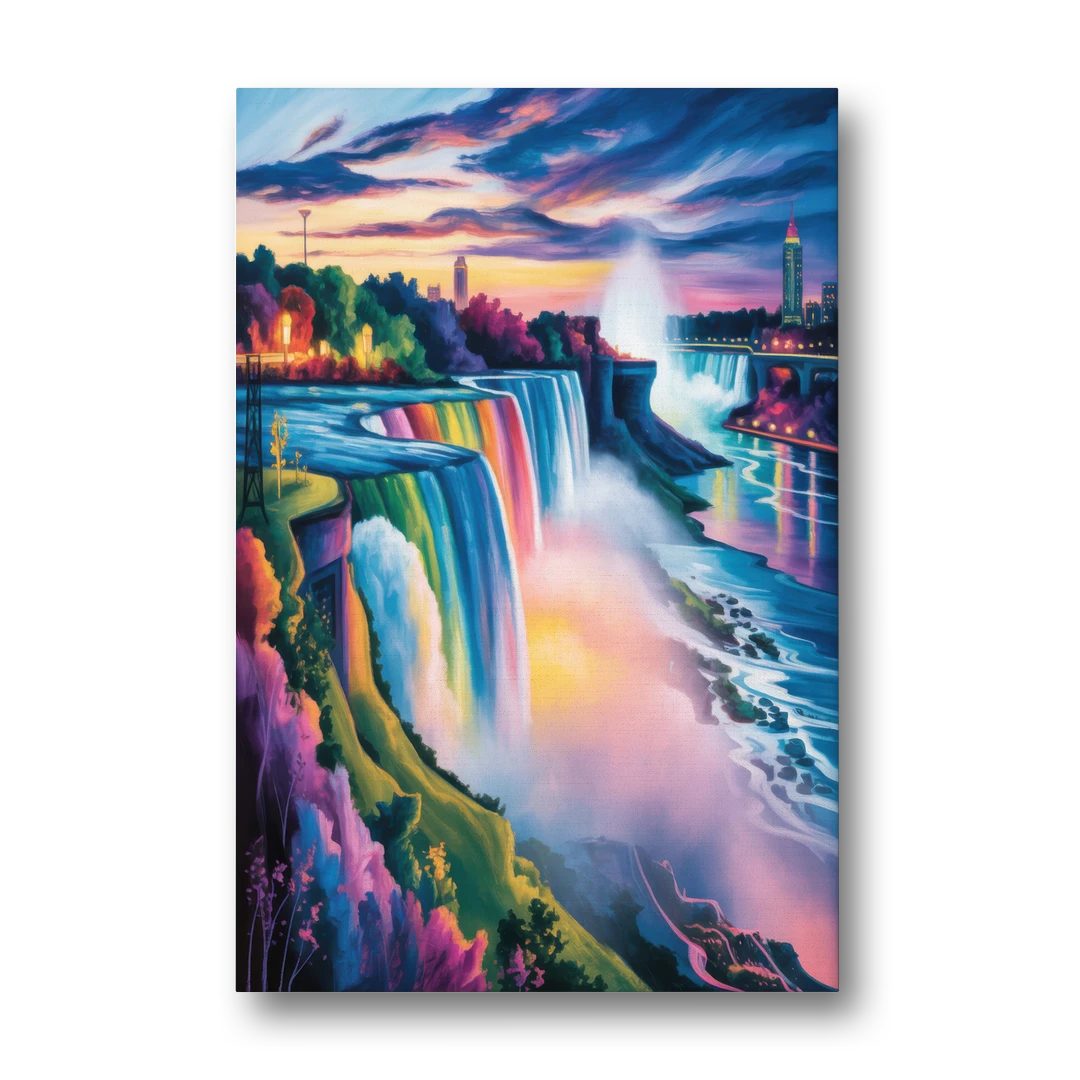 Niagara Falls Rainbow Light - Canvas Wall Art - Front