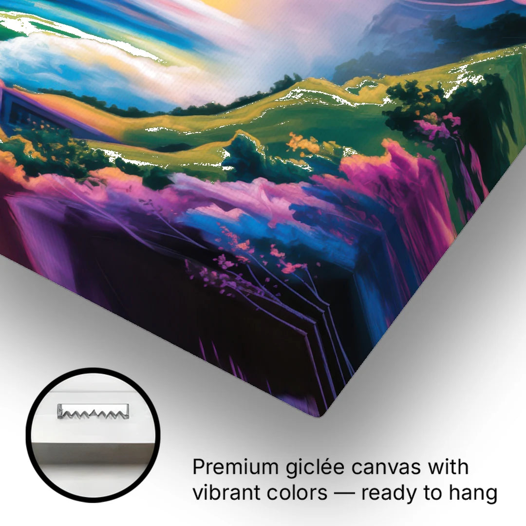 Niagara Falls Rainbow Light - Canvas Wall Art - Gallery Wrap Corner