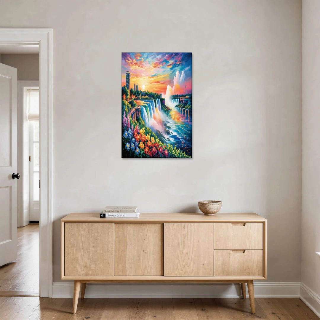 Niagara Falls Sunset Glow - Canvas Wall Art - Coffee Table - 24x36