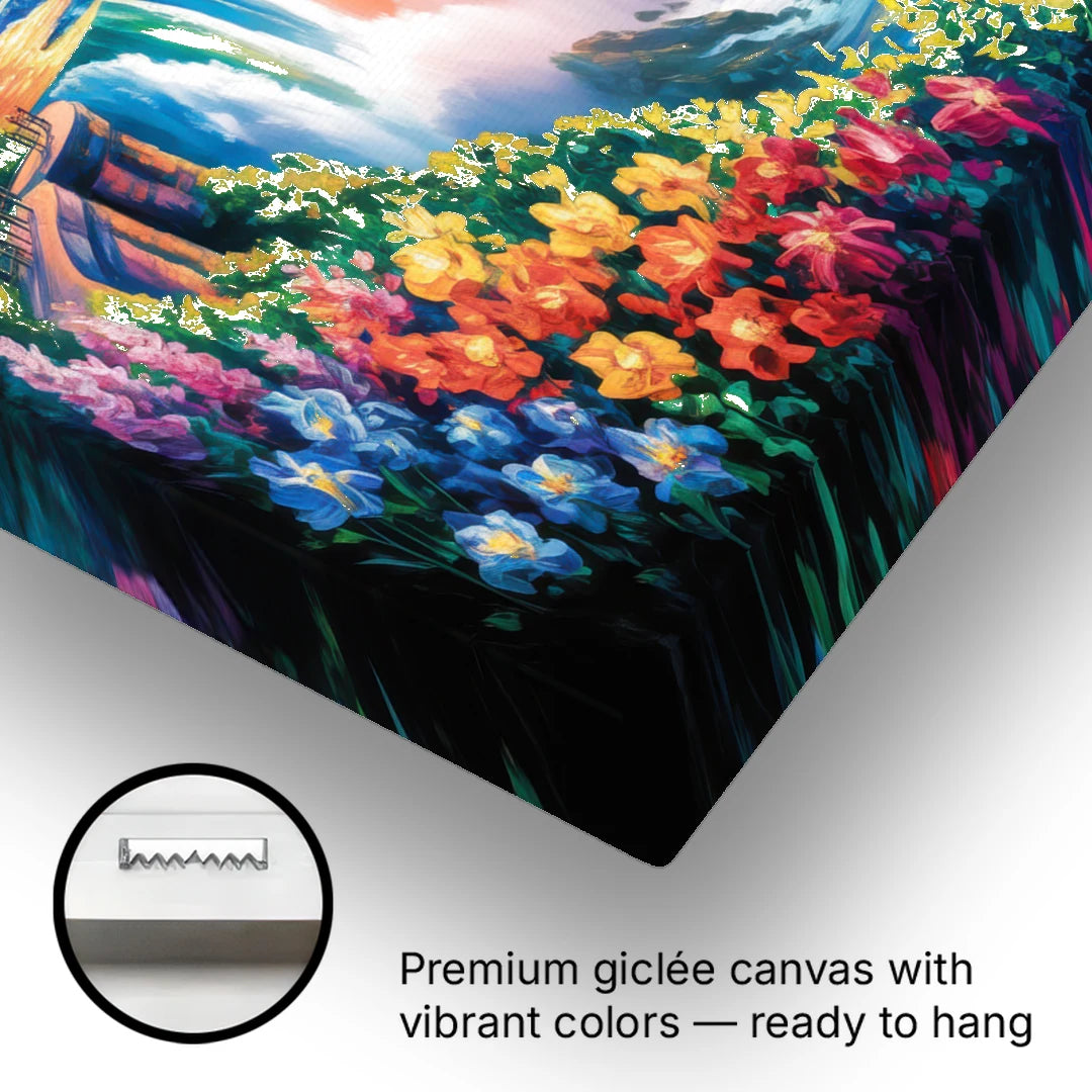Niagara Falls Sunset Glow - Canvas Wall Art - Gallery Wrap Corner