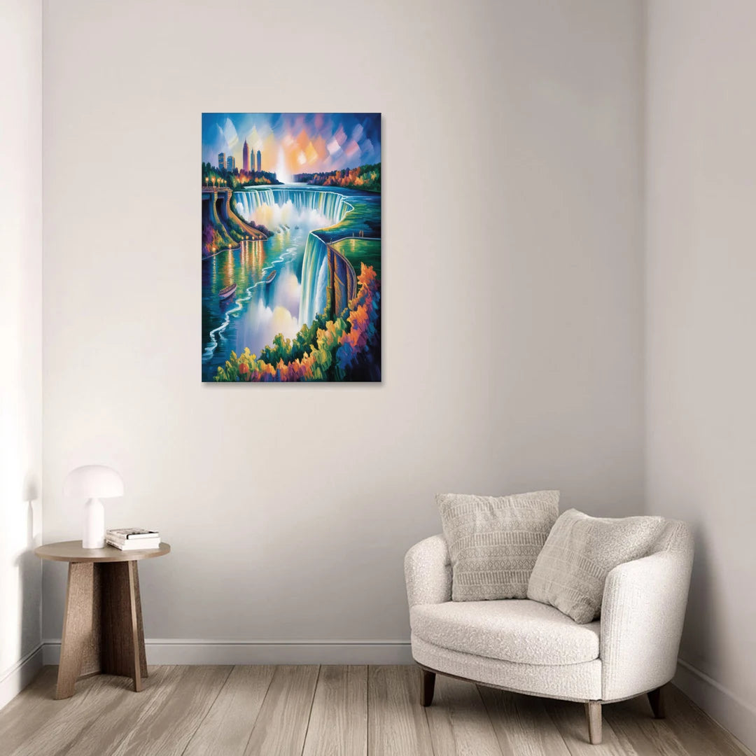 Niagara Falls Tunnel View - Canvas Wall Art - Sofa - 24x36