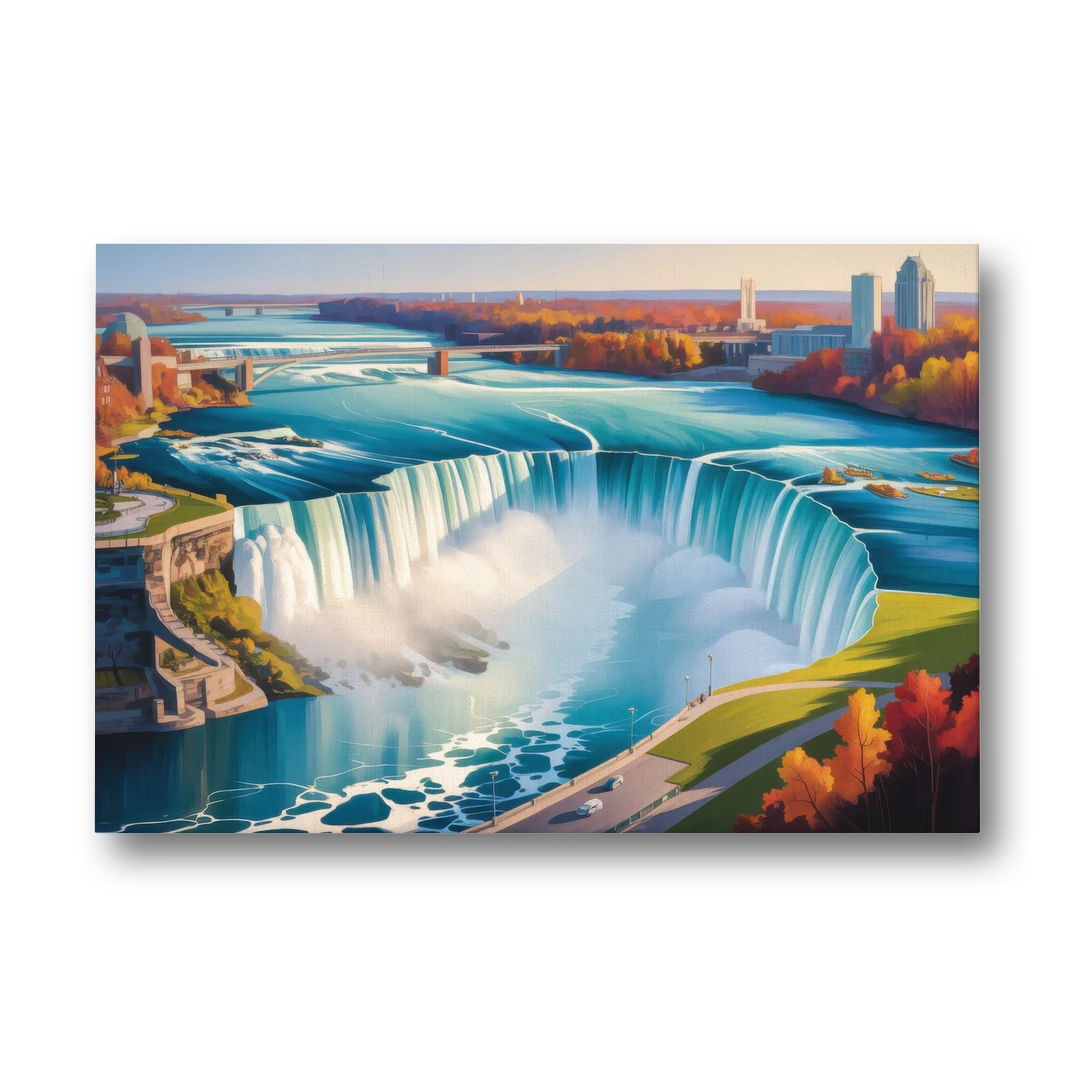 Niagara Falls from Above - Canvas Wall Art - Front