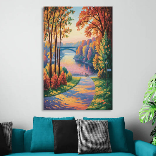 Niagara Parkway Autumn Living Room - Canvas Wall Art