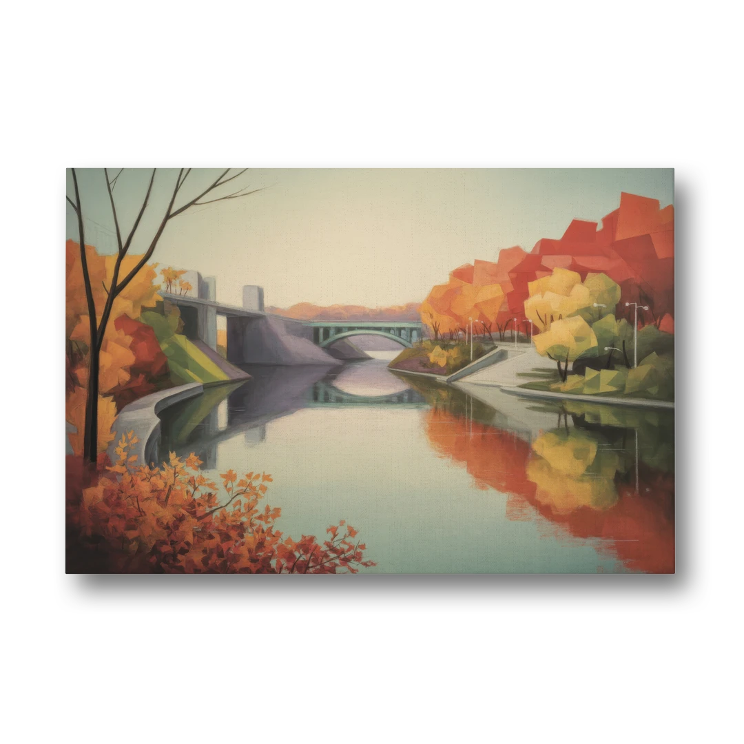 Niagara Parkway Autumn Scenic - Canvas Wall Art - Front