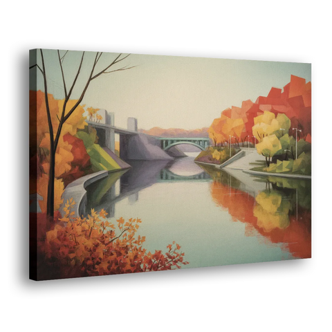 Niagara Parkway Autumn Scenic - Canvas Wall Art