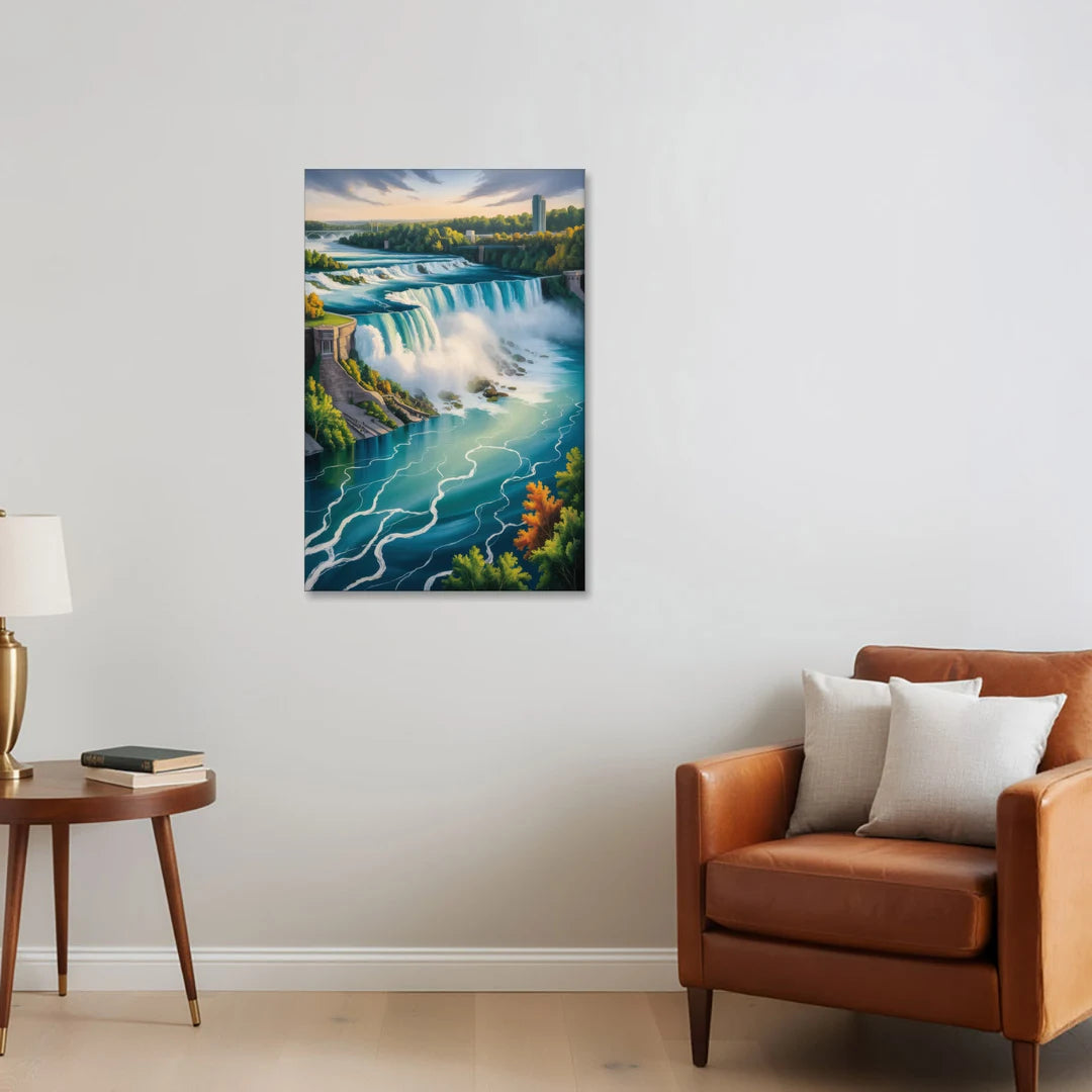Niagara River Rapids - Canvas Wall Art - Sofa - 24x36