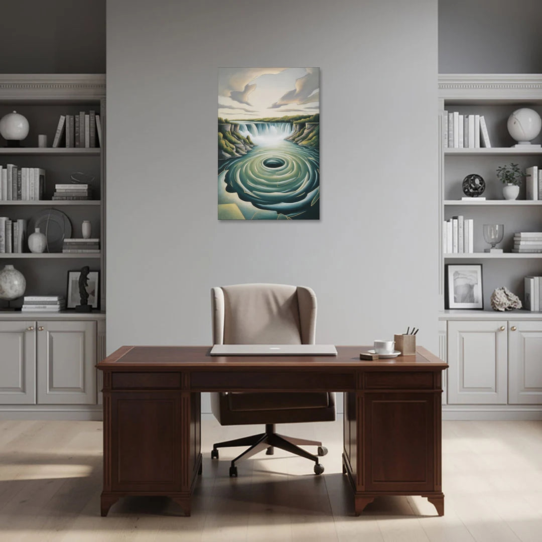Niagara Whirlpool Aerial - Canvas Wall Art - Office - 24x36