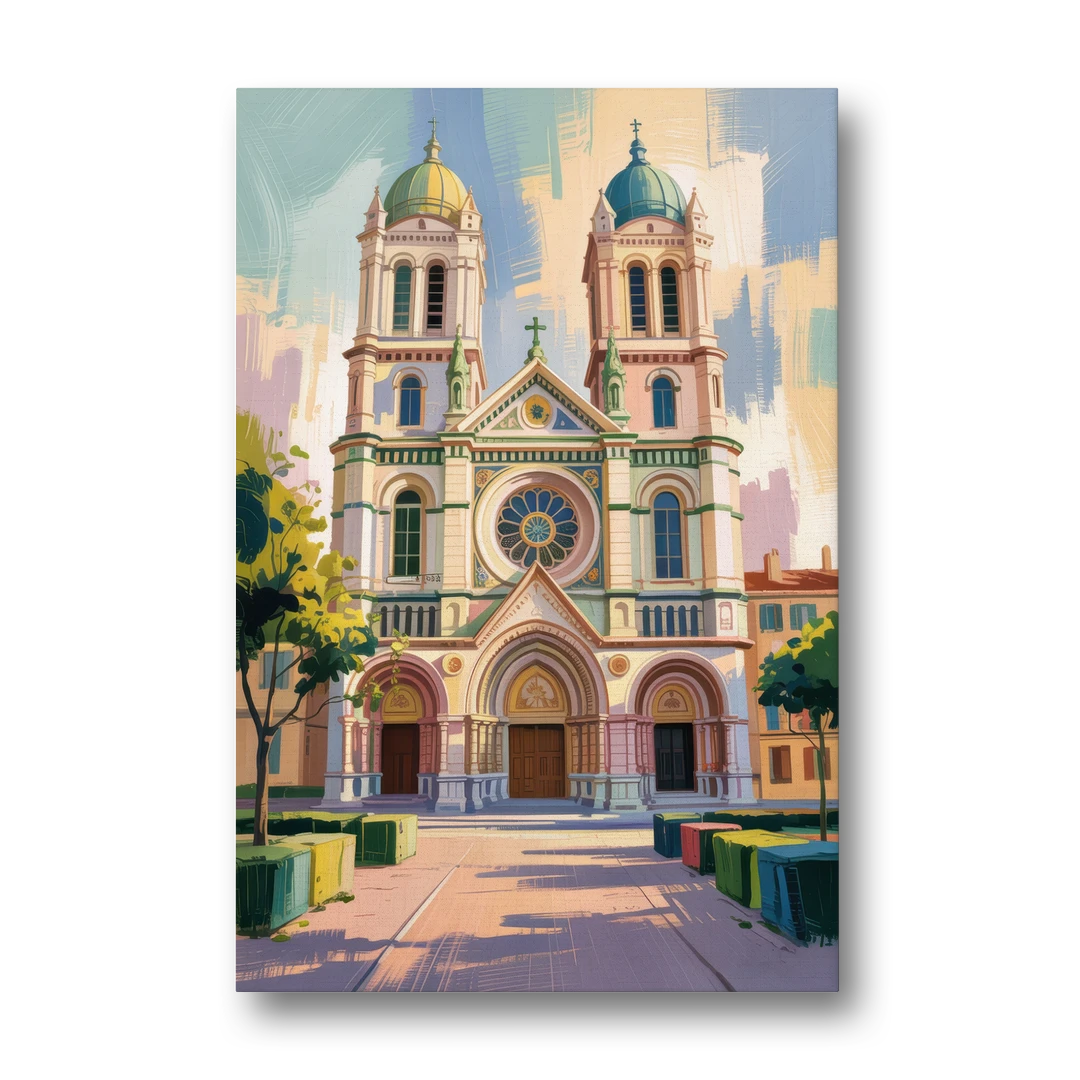 Nice Cathedral - Canvas Wall Art - Front