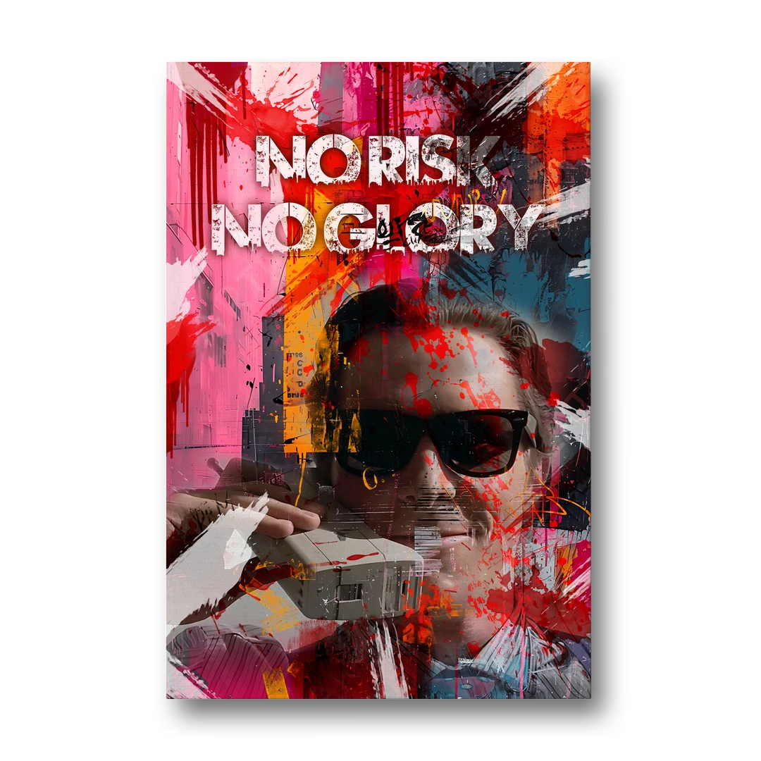 No Risk No Glory - Canvas Wall Art - Front