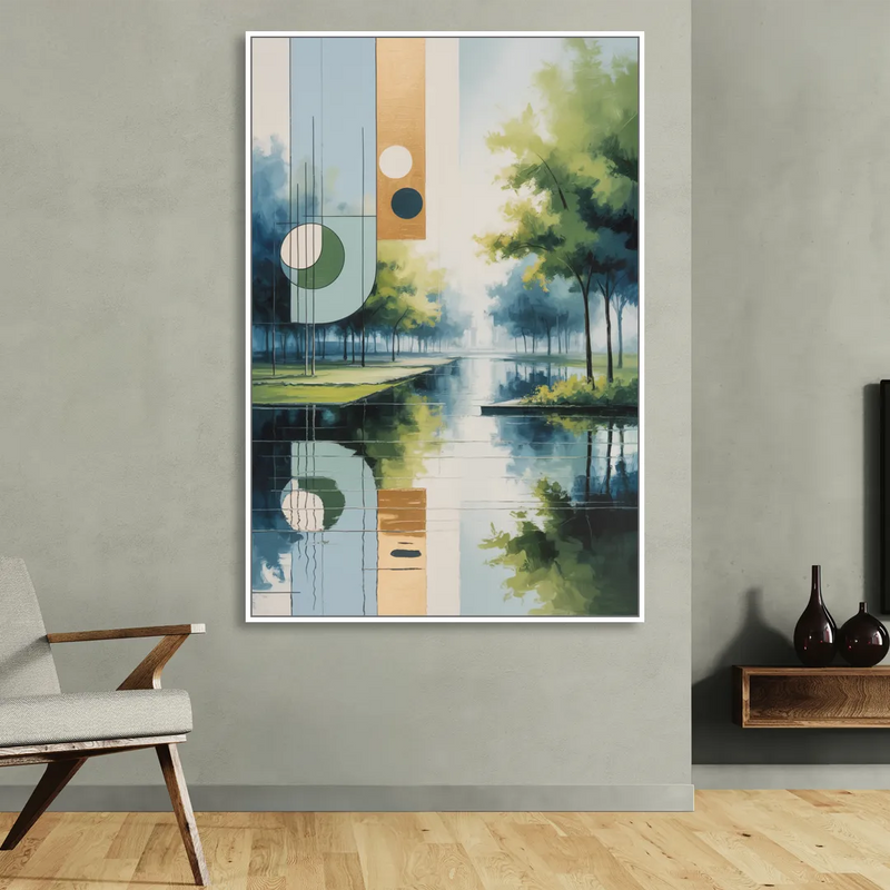 Nordpark Serenity Sitting Room - White Canvas Wall Art