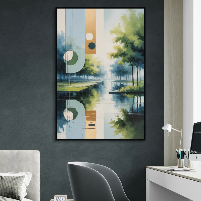 Nordpark Serenity Sitting Room - Black Canvas Wall Art
