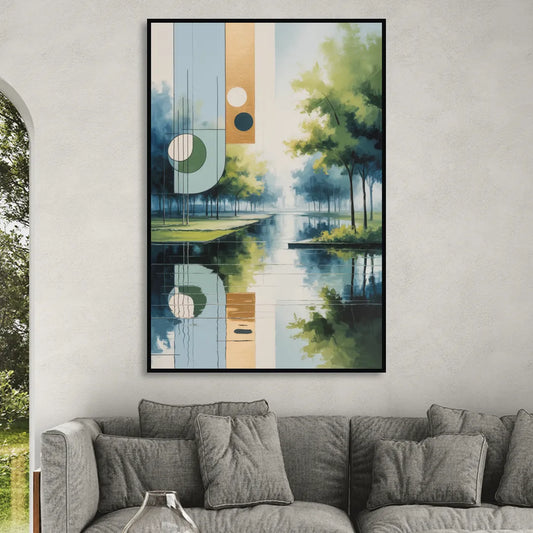 Nordpark Serenity Living Room - Black Canvas Wall Art