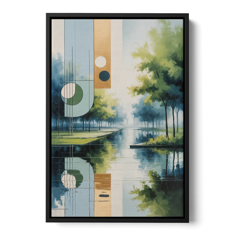 Nordpark Serenity Front - Black Canvas Wall Art