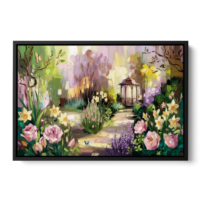 Norfolk Botanical Gardens Front - Black Canvas Wall Art