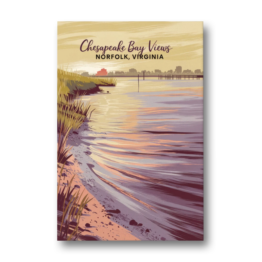 Norfolk Chesapeake Bay Views - Canvas Wall Art - Front