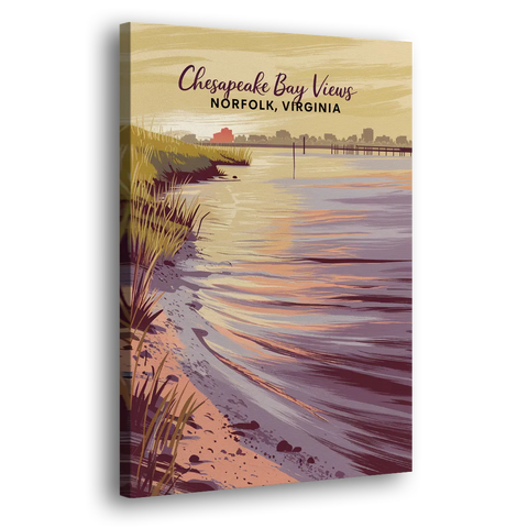 Norfolk Chesapeake Bay Views - Canvas Wall Art