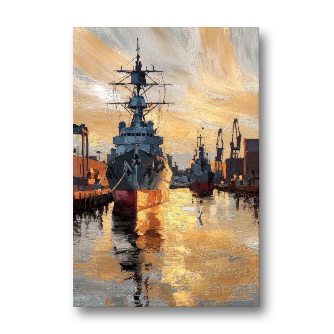 Norfolk Naval Shipyard Tribute - Canvas Wall Art - Front