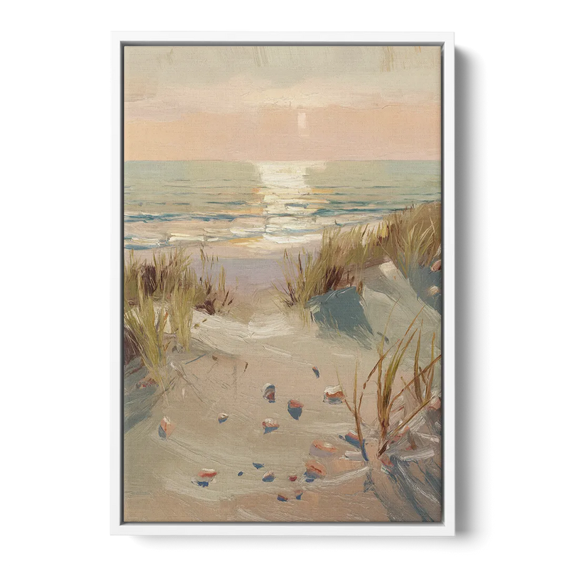 Norfolk Oceanfront Serenity Front - White Canvas Wall Art