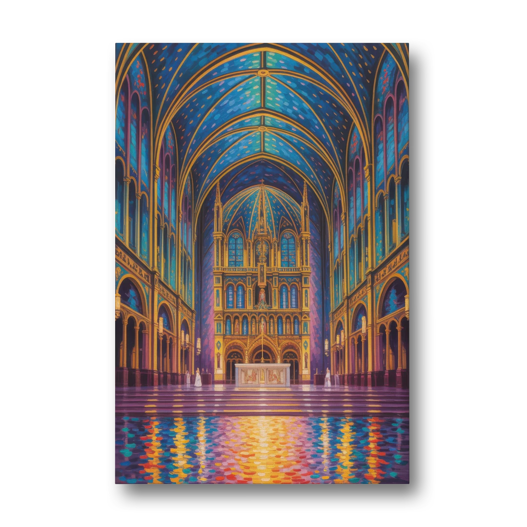 Notre Dame Basilica Interior - Canvas Wall Art - Front