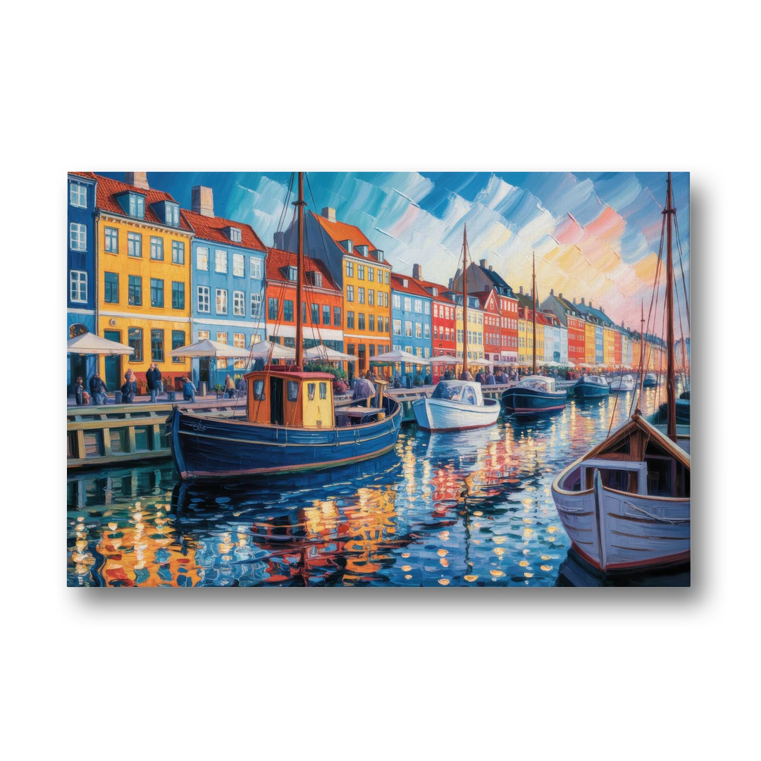 Nyhavn Serenity - Canvas Wall Art - Front