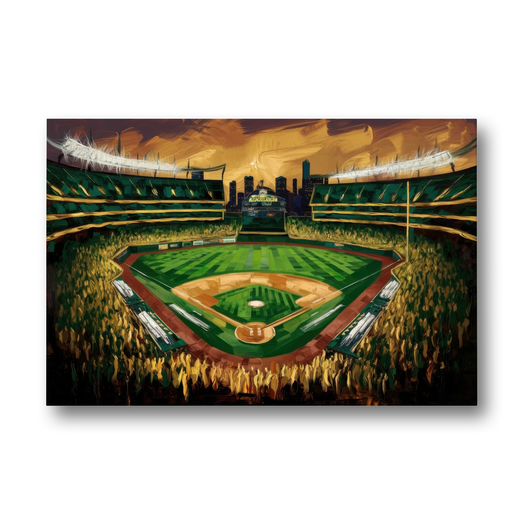 Oakland Athletics Stadium - Canvas Wall Art - Front