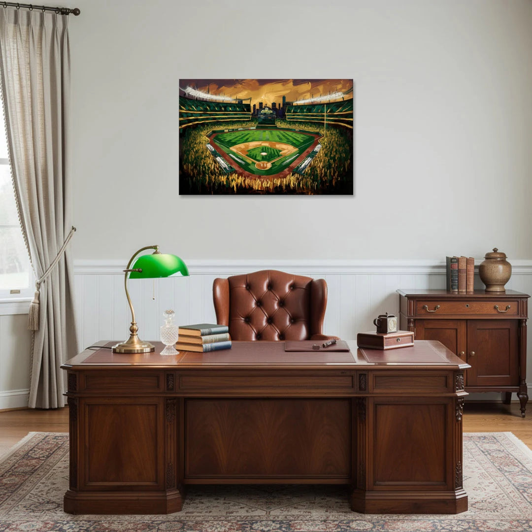 Oakland Athletics Stadium - Canvas Wall Art - Office - 36x24