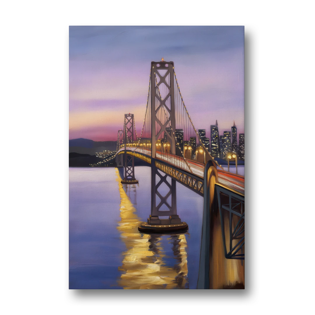 Oakland Bay Bridge View - Canvas Wall Art - Front