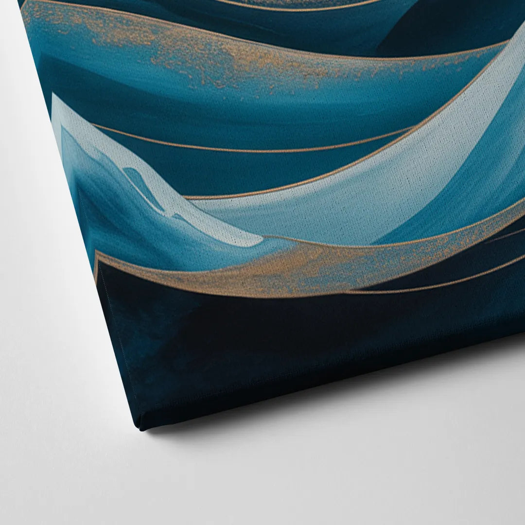 Ocean Currents Blue Abstract Canvas Close Up