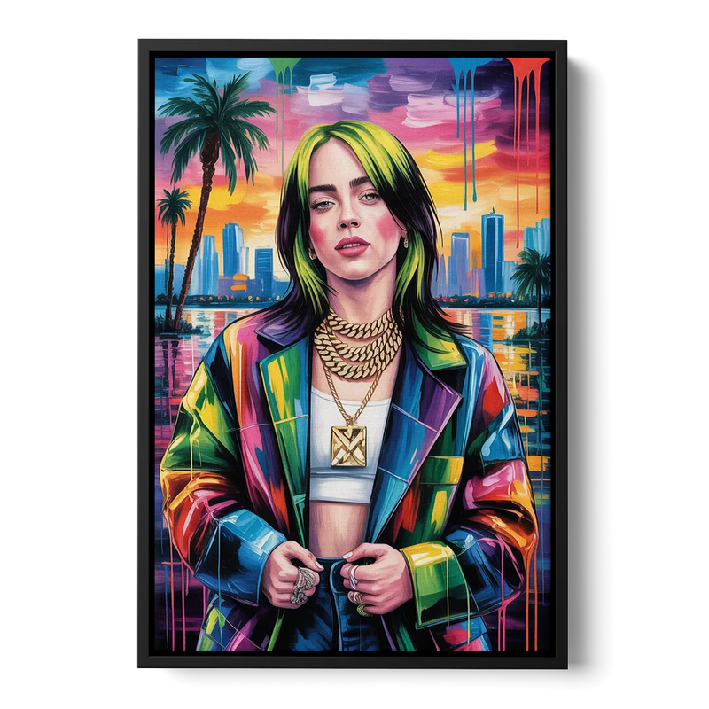 Ocean Eyes Front - Black Canvas Wall Art