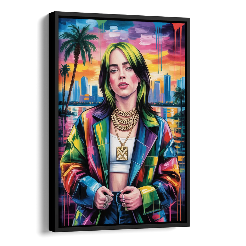 Ocean Eyes Side - Black Canvas Wall Art