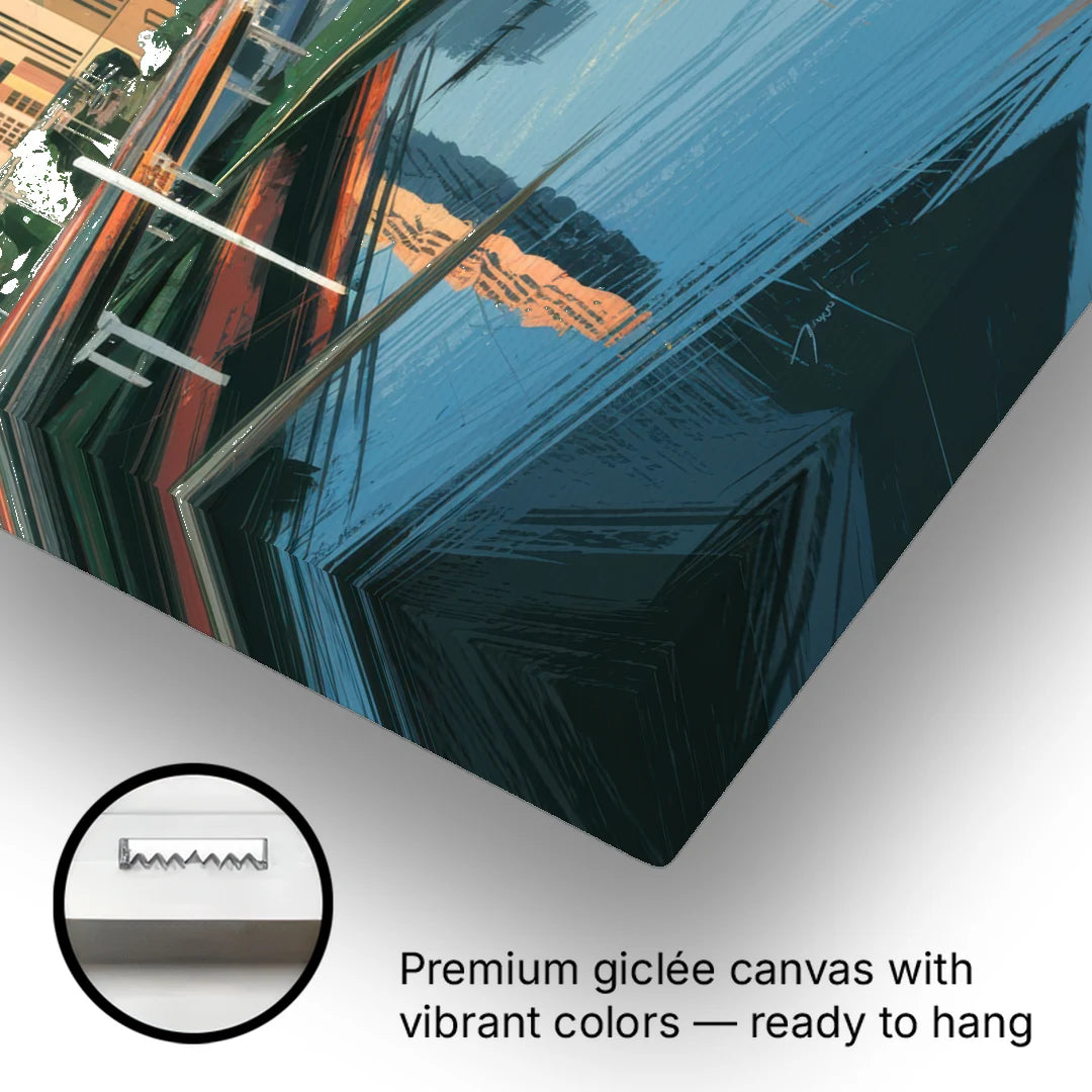 Oklahoma City Modern Architecture - Canvas Wall Art - Gallery Wrap Corner