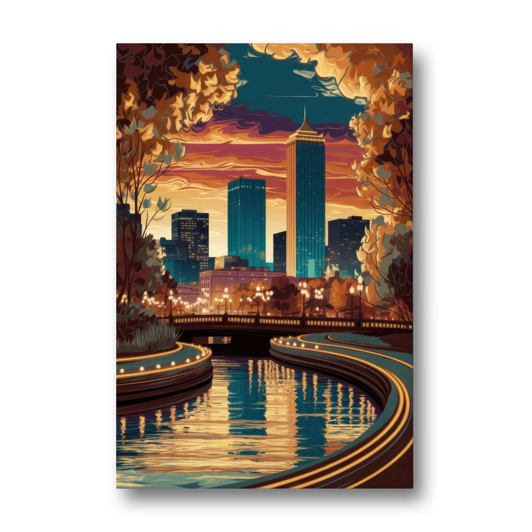 Oklahoma City Scenic Views - Canvas Wall Art - Front