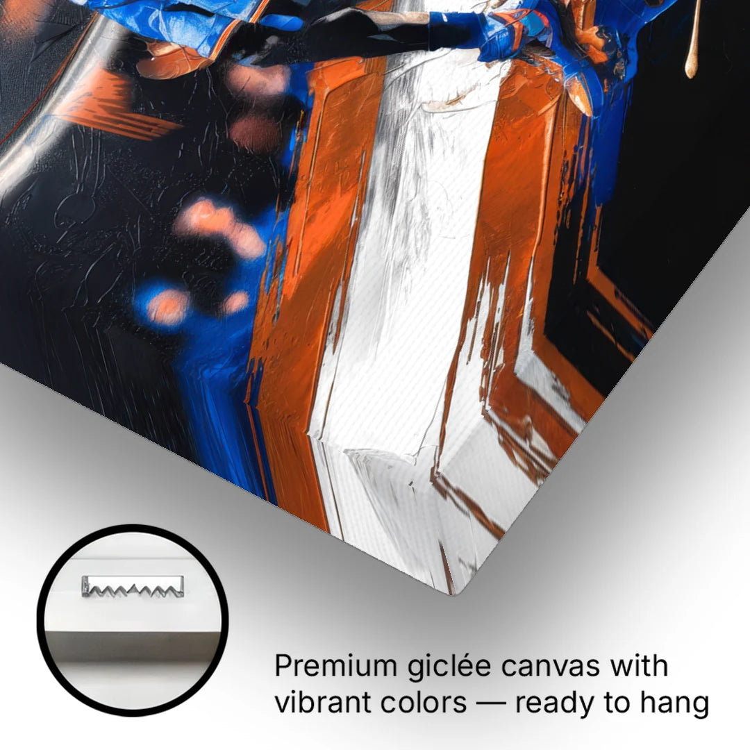 Oklahoma City Thunder Basketball - Canvas Wall Art - Gallery Wrap Corner
