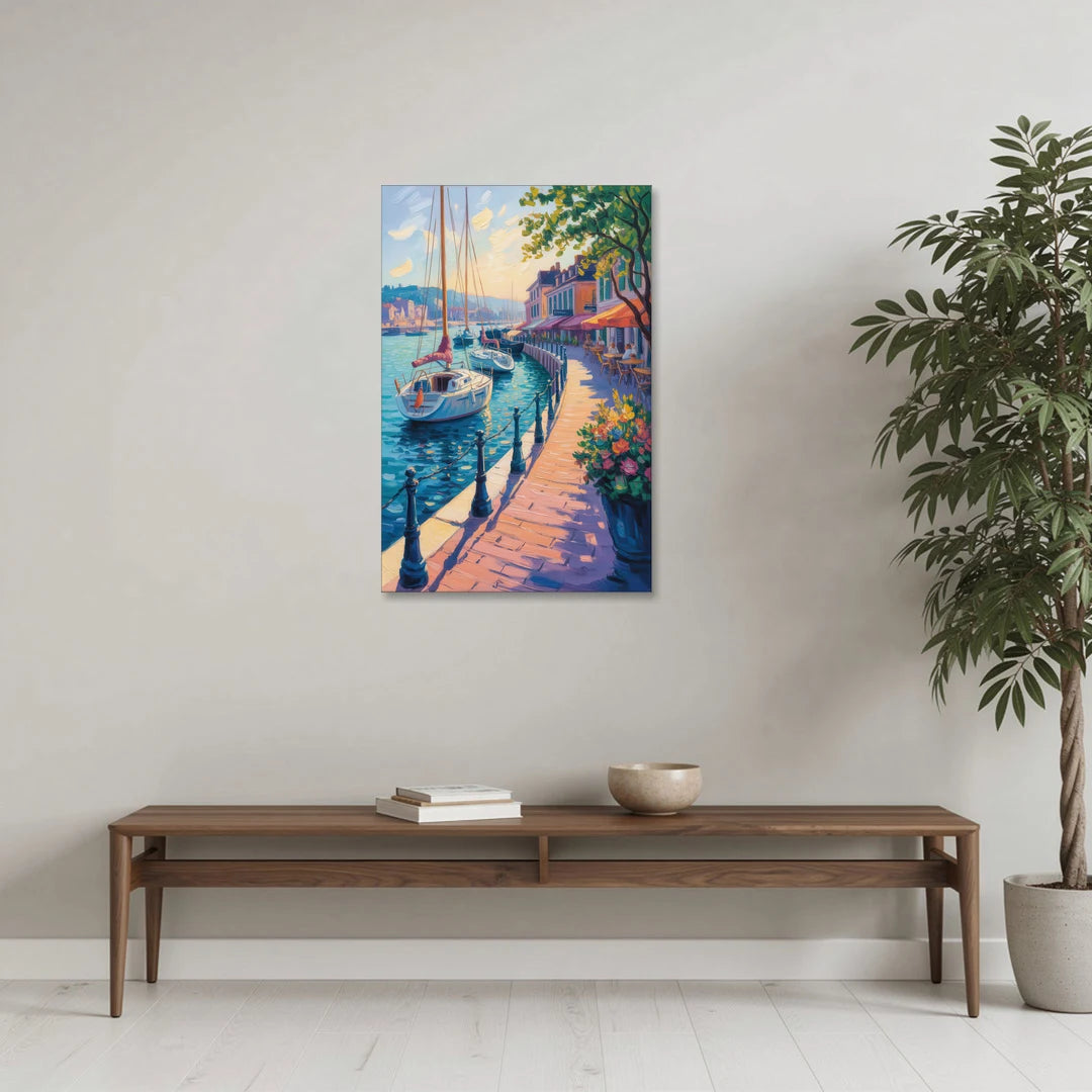 Old Port Waterfront - Canvas Wall Art - Coffee Table - 24x36