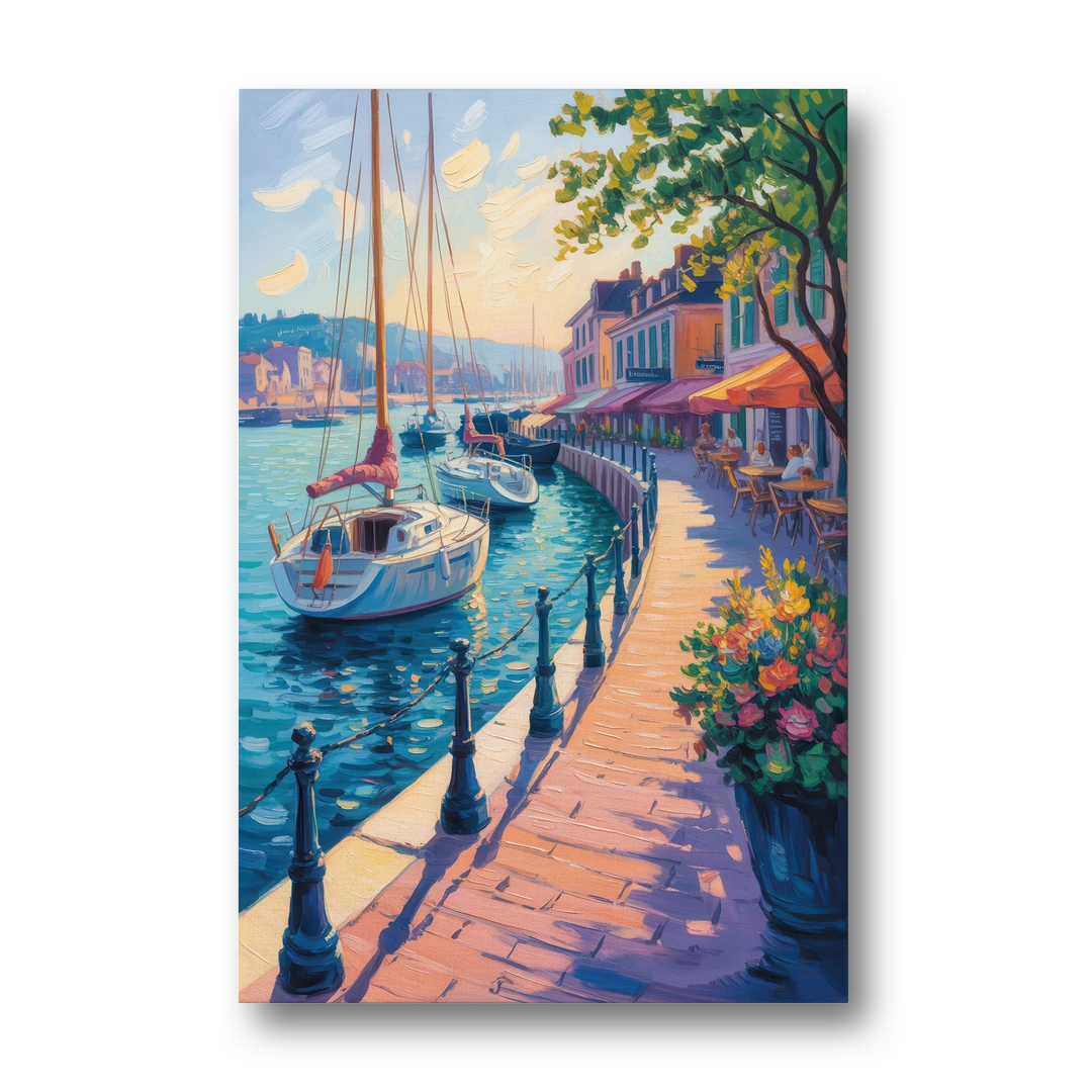 Old Port Waterfront - Canvas Wall Art - Front