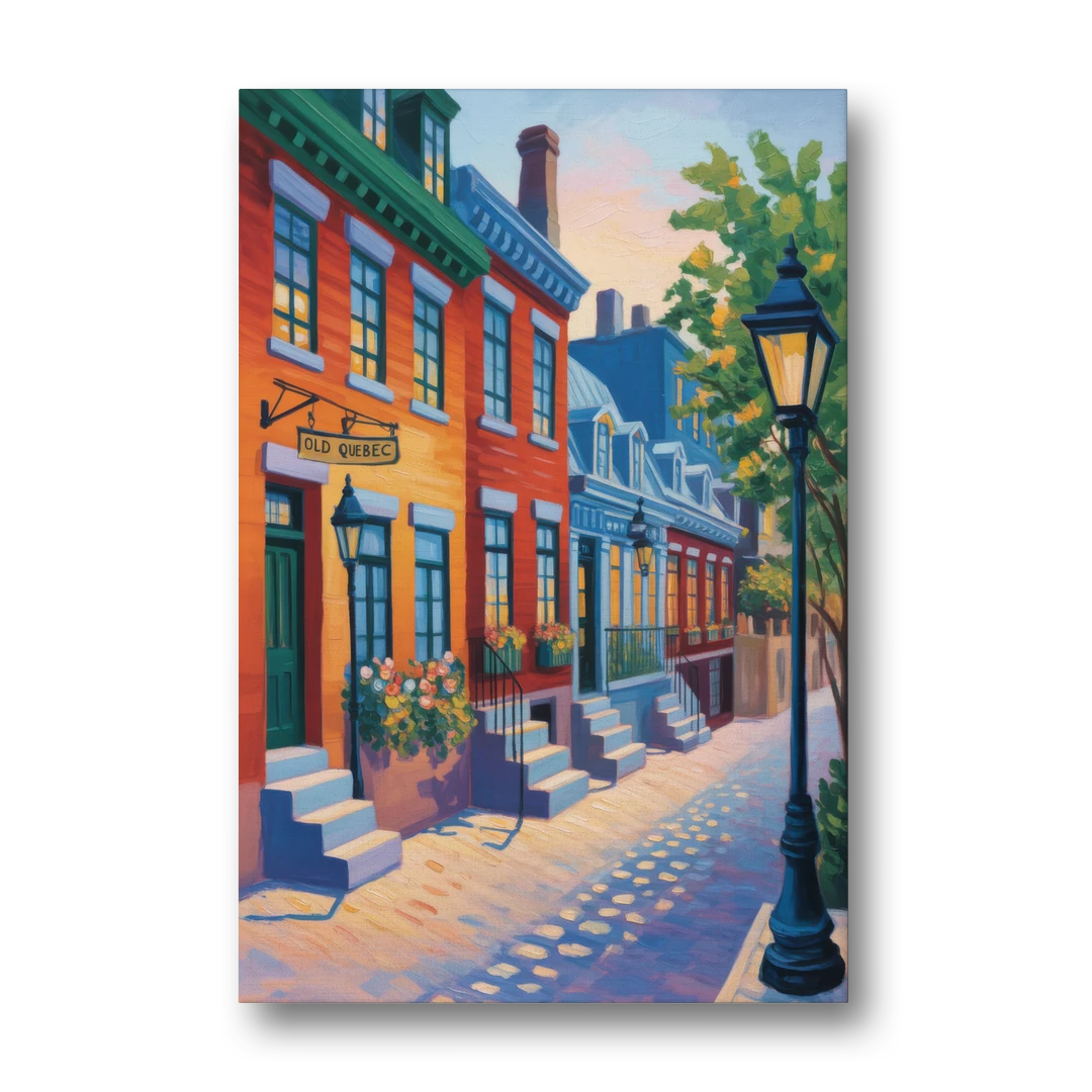 Old Quebec Streets - Canvas Wall Art - Front
