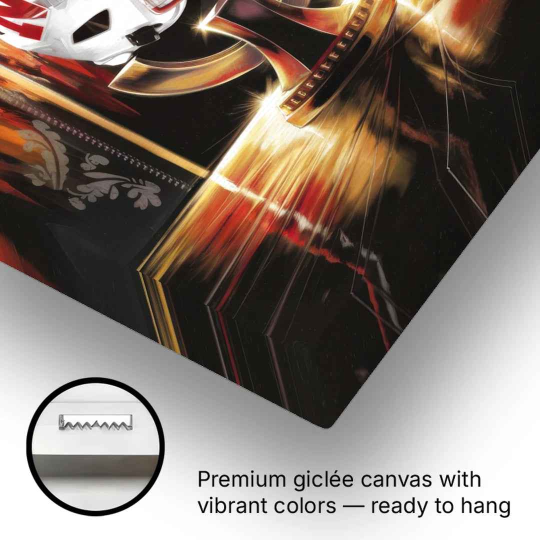 Omaha Cornhusker Spirit - Canvas Wall Art - Gallery Wrap Corner