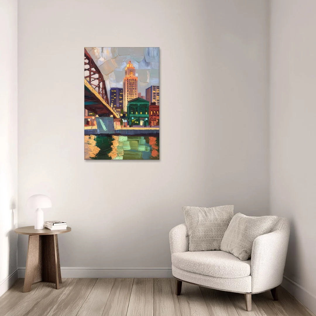 Omaha Historic Landmarks - Canvas Wall Art - Sofa - 24x36