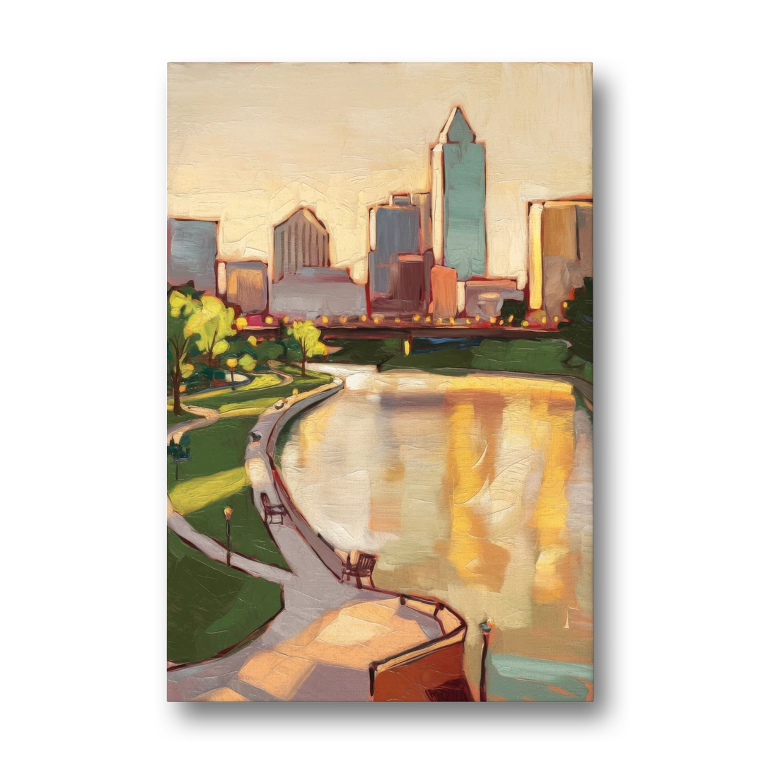 Omaha Scenic Riverfront - Canvas Wall Art - Front