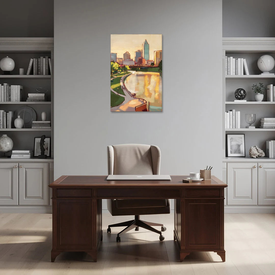 Omaha Scenic Riverfront - Canvas Wall Art - Office - 24x36