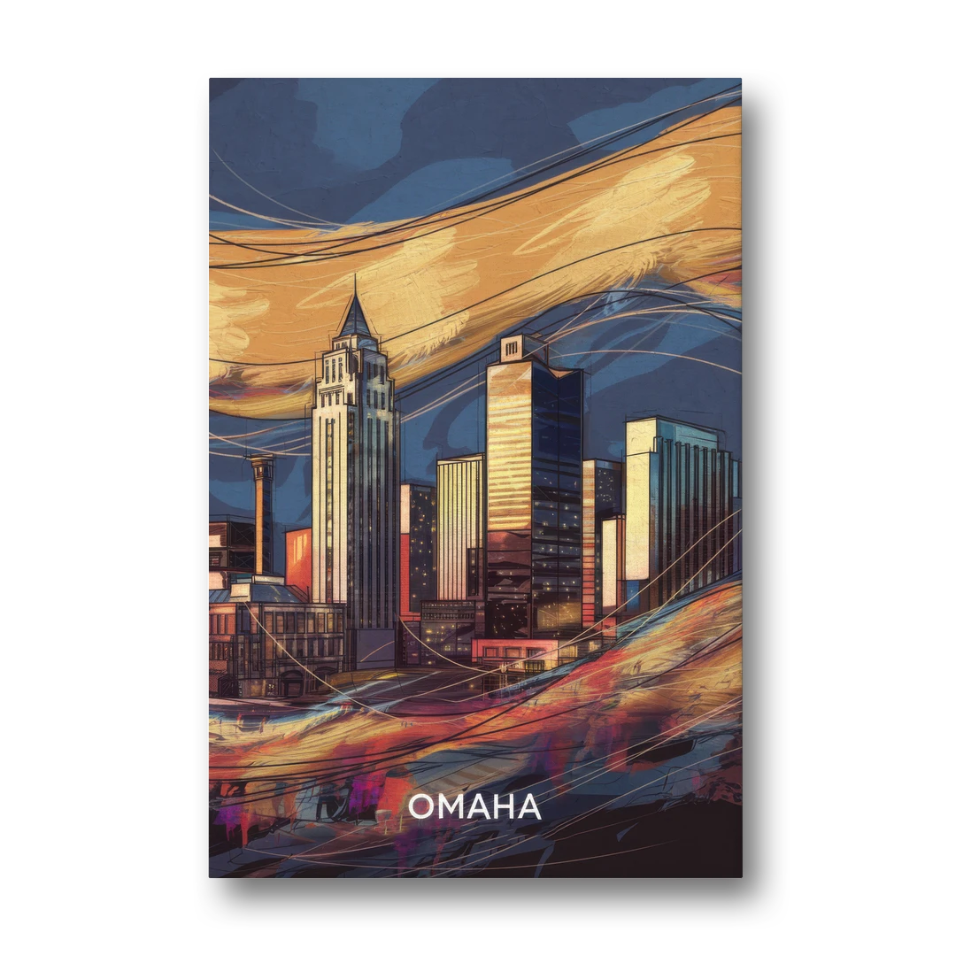 Omaha Urban Aesthetic - Canvas Wall Art - Front