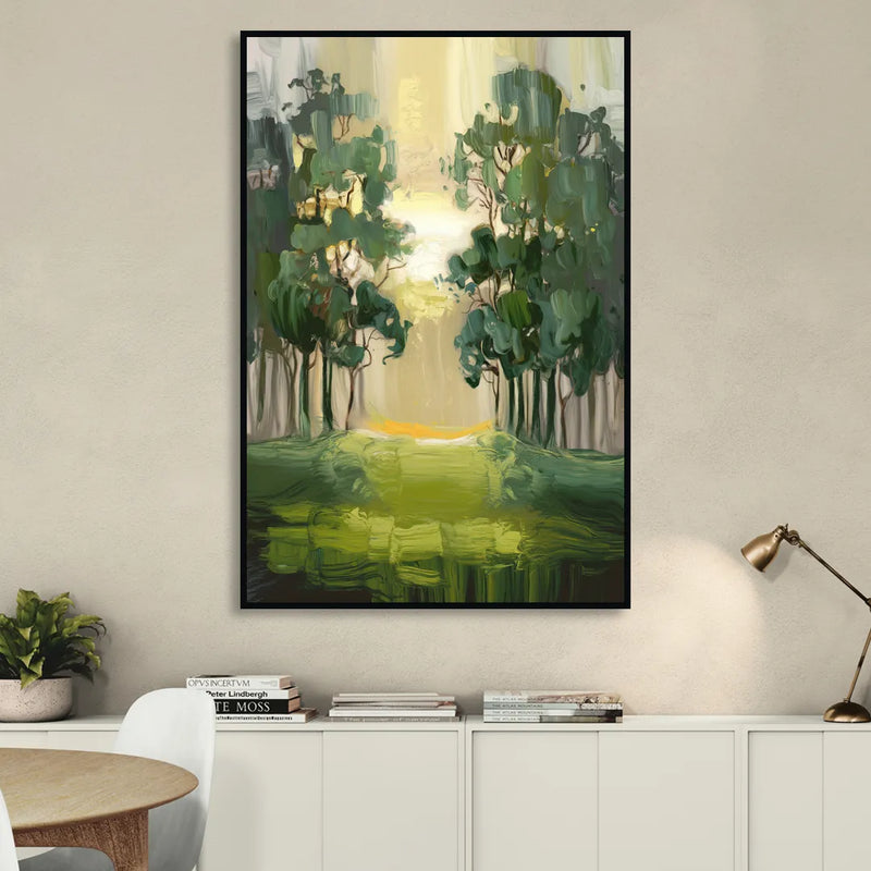 Ontario Forest Vibes Living Room - Black Canvas Wall Art